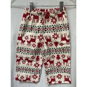 Hanna Andersson Dear Deer Pajama Pants Boys 3 90 Pocket Drawstring Christmas New